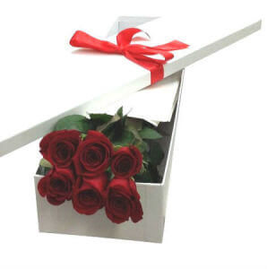 6stem Red Roses Gift Box