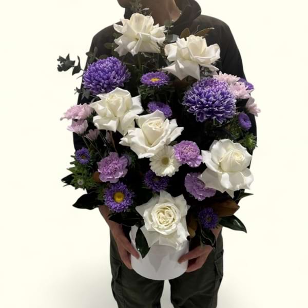 Purple & white box